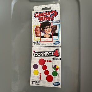 Hasbro Guess Who? and Connect 4 Card Games - Red and Blue